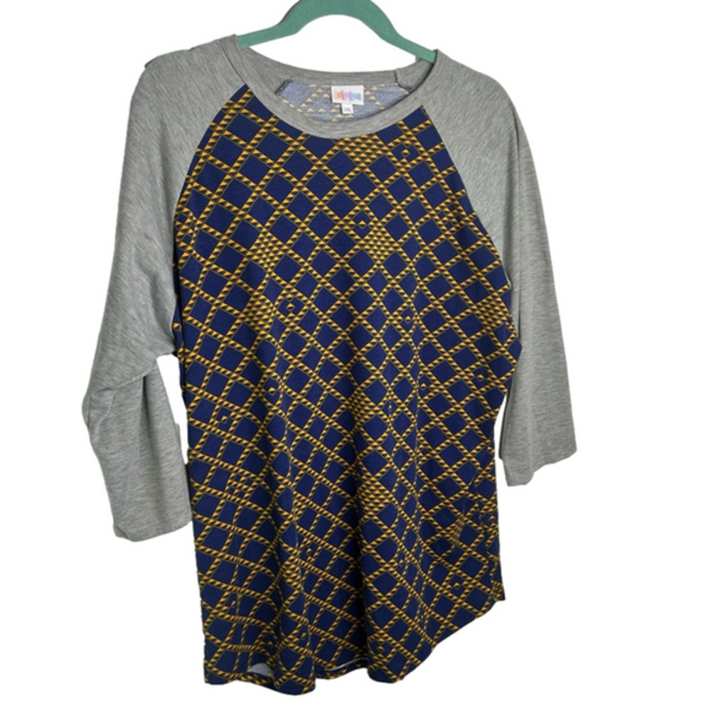 LuLaRoe Blue and Yellow Randy 2XL